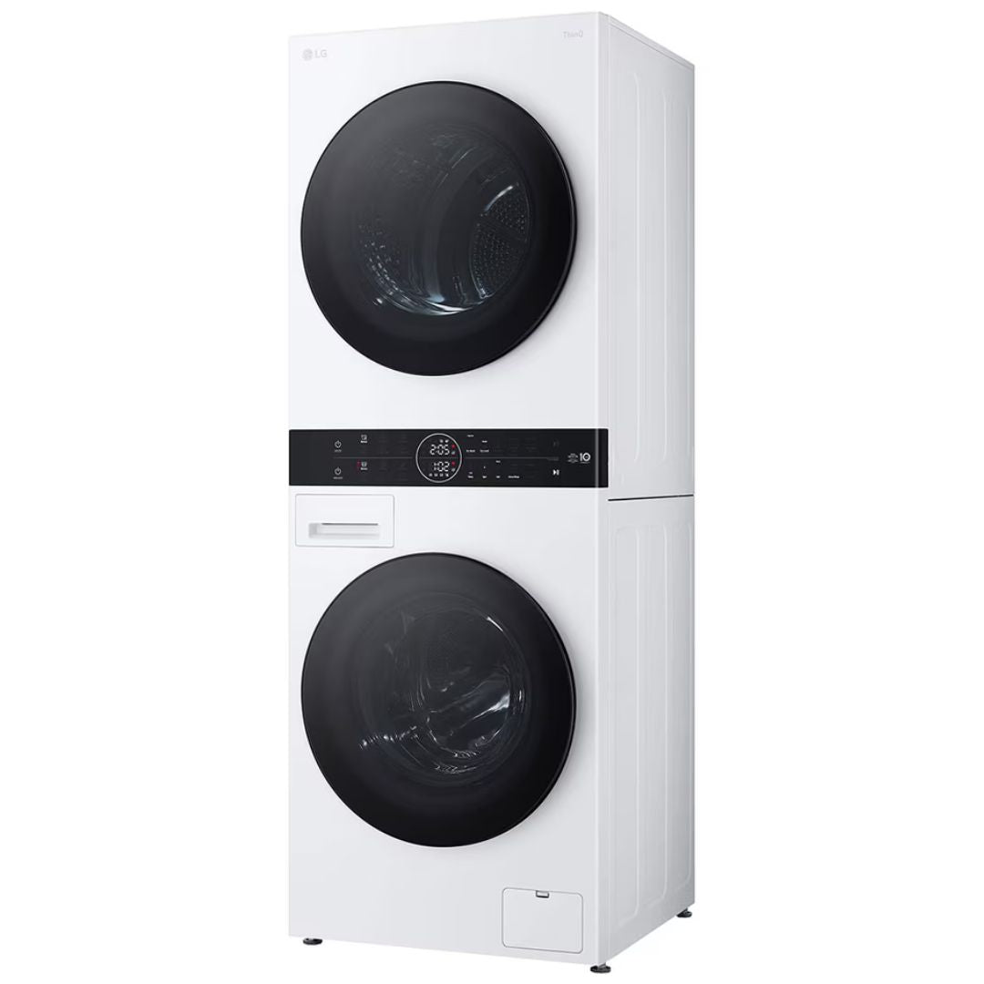 LG - 3.1 cu. Ft Washer and 4.2 cu. Ft Dryer WashTower in White - WKHC152HWA