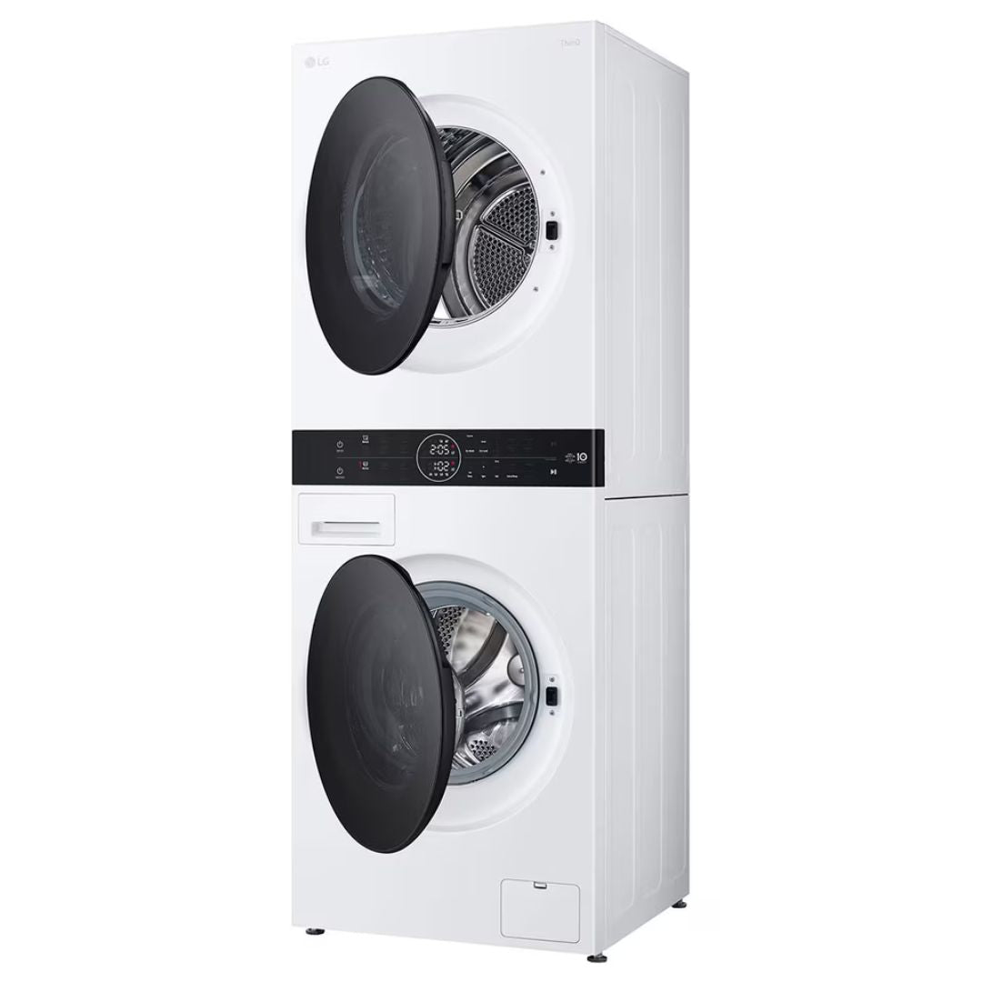 LG - 3.1 cu. Ft Washer and 4.2 cu. Ft Dryer WashTower in White - WKHC152HWA