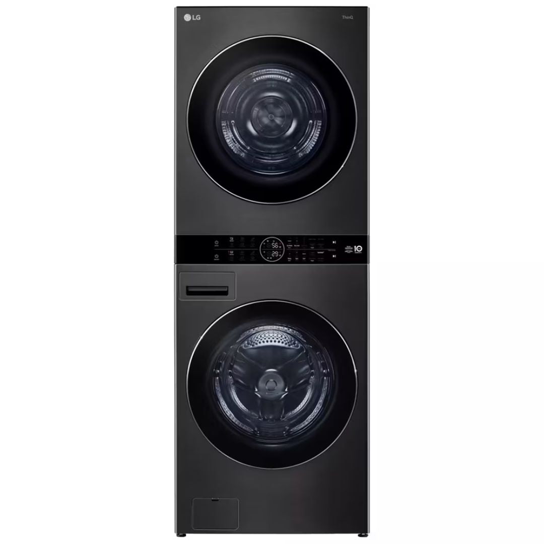 LG - 5.8 cu. Ft Washer and 7.8 cu. Ft Dryer WashTower in Black Stainless - WKHC252HBA