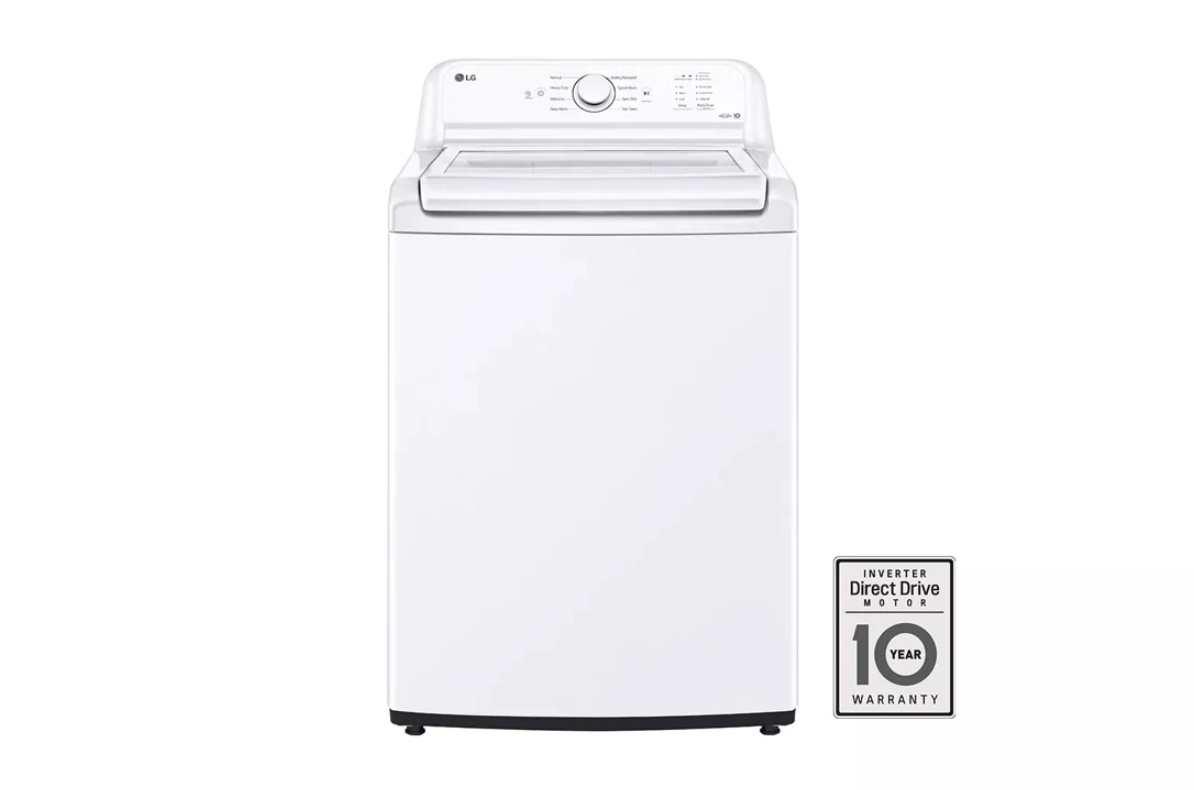 LG - 4.1 cu. Ft  Top Load Washer in White - WT6105CW