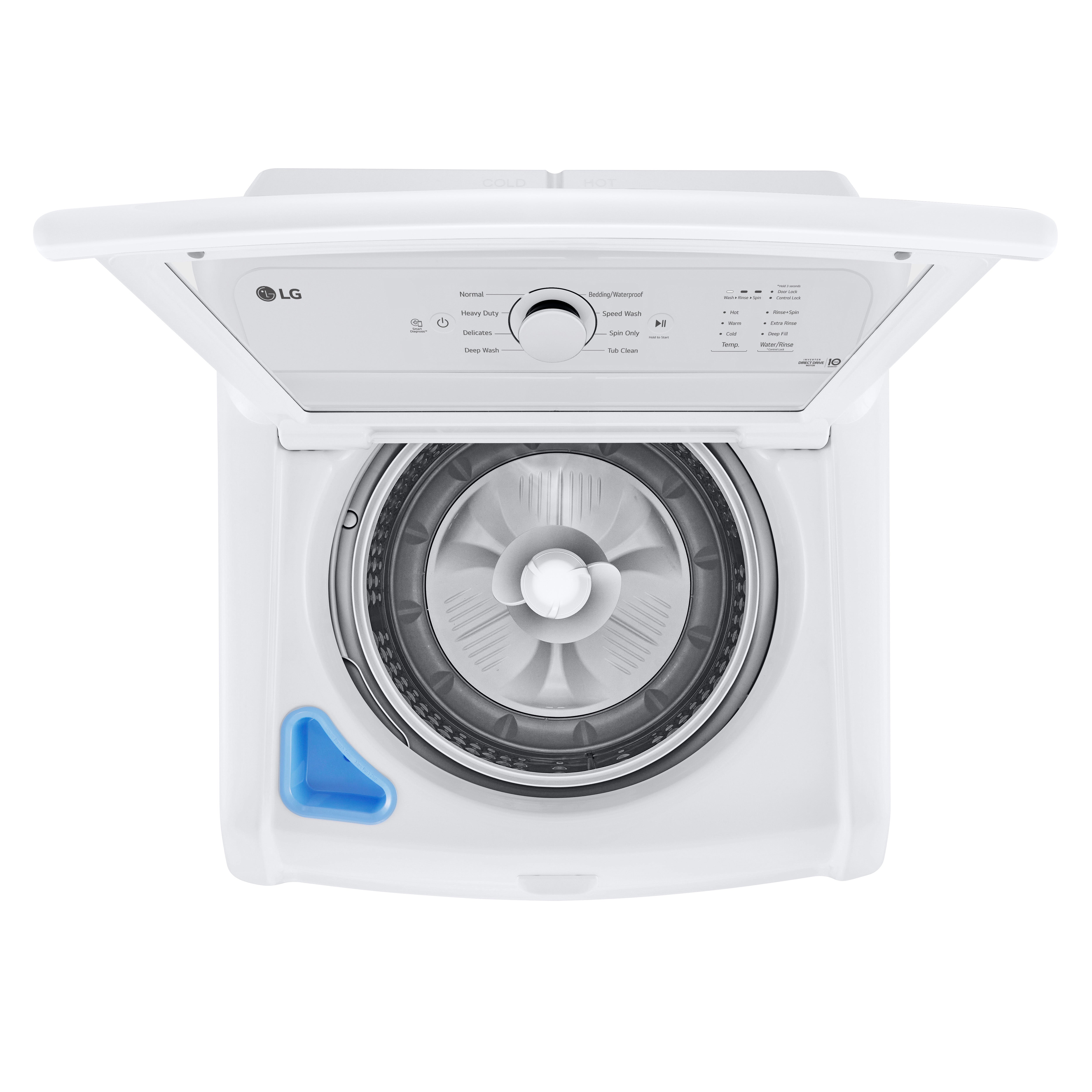 LG - 4.1 cu. Ft  Top Load Washer in White - WT6105CW