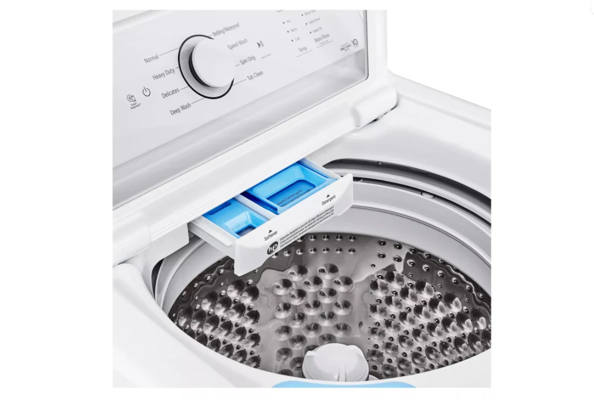 LG - 4.1 cu. Ft  Top Load Washer in White - WT6105CW