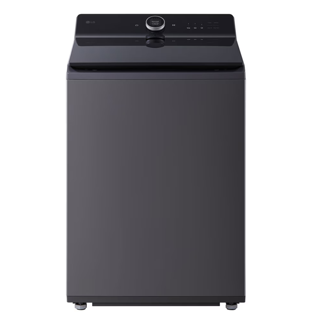 LG - 6.3 cu. Ft  Top Load Washer With ezDispense in Black - WT8600CB