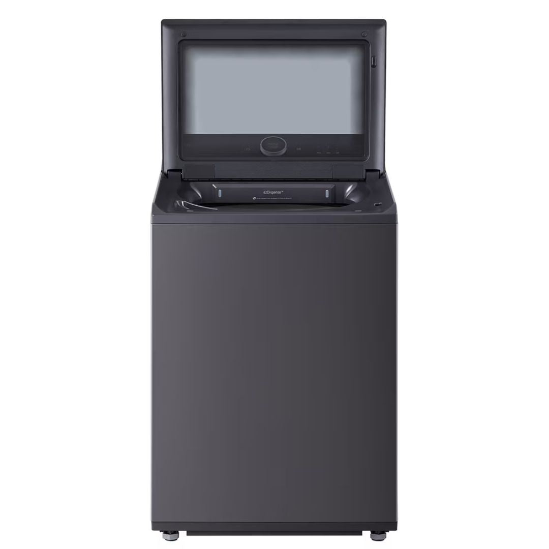 LG - 6.3 cu. Ft  Top Load Washer With ezDispense in Black - WT8600CB