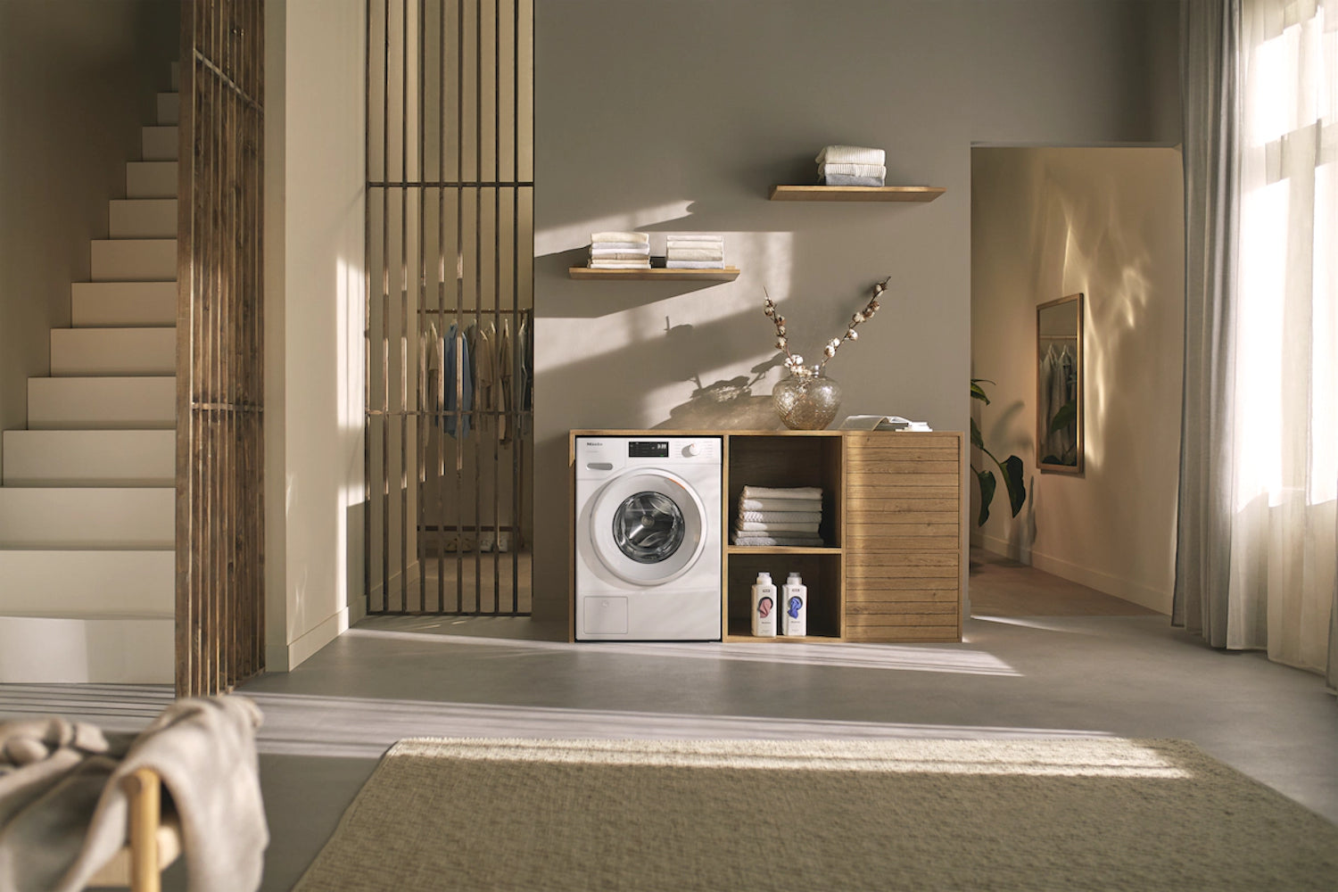 Miele - 2.3 cu. Ft  Front Load Washer in White - WXD160