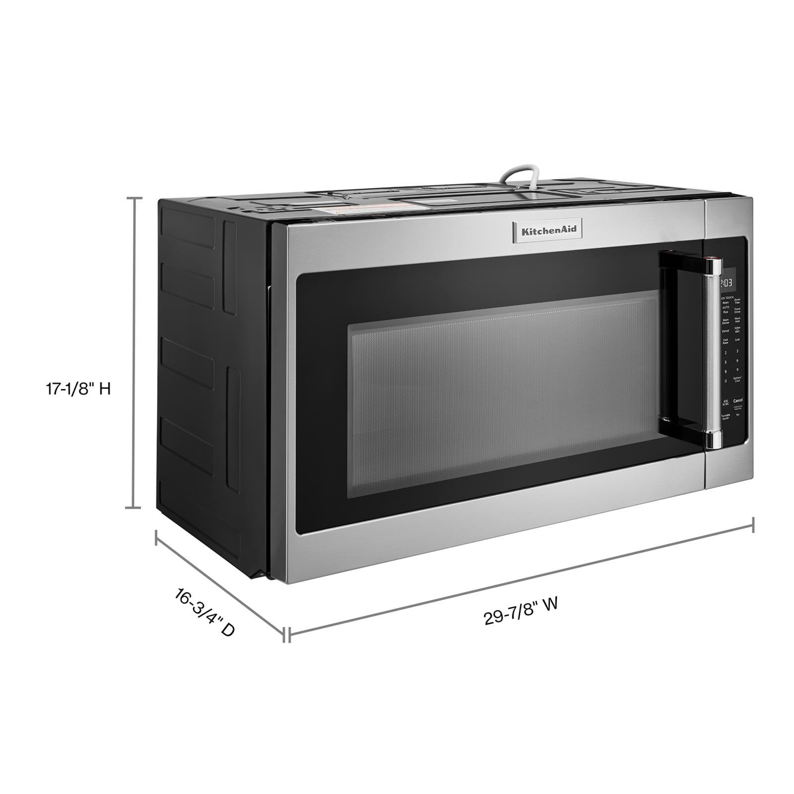 KitchenAid - 2 cu. Ft  Over the range Microwave in Stainless Steel - YKMHS120ES