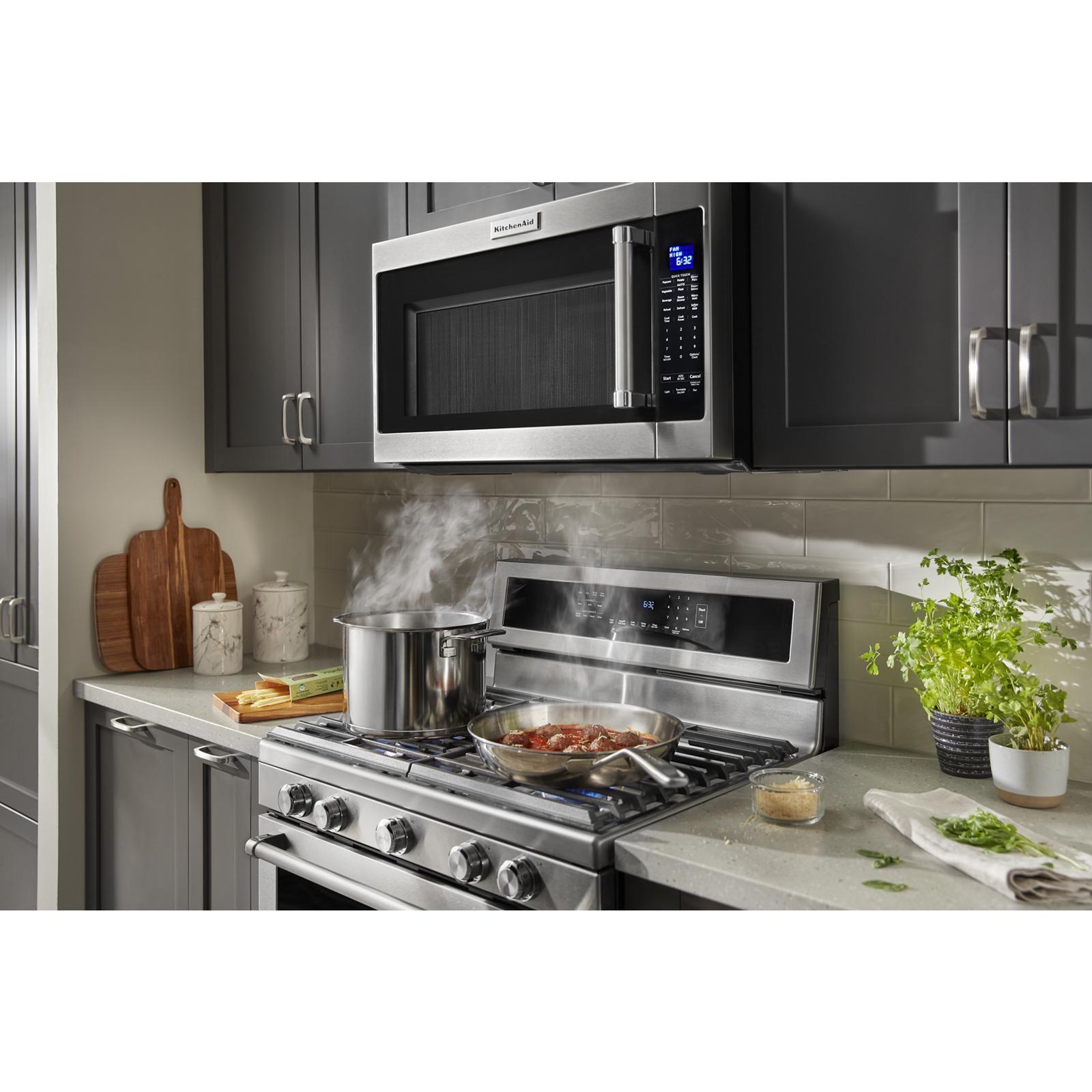 KitchenAid - 2 cu. Ft  Over the range Microwave in Stainless Steel - YKMHS120ES