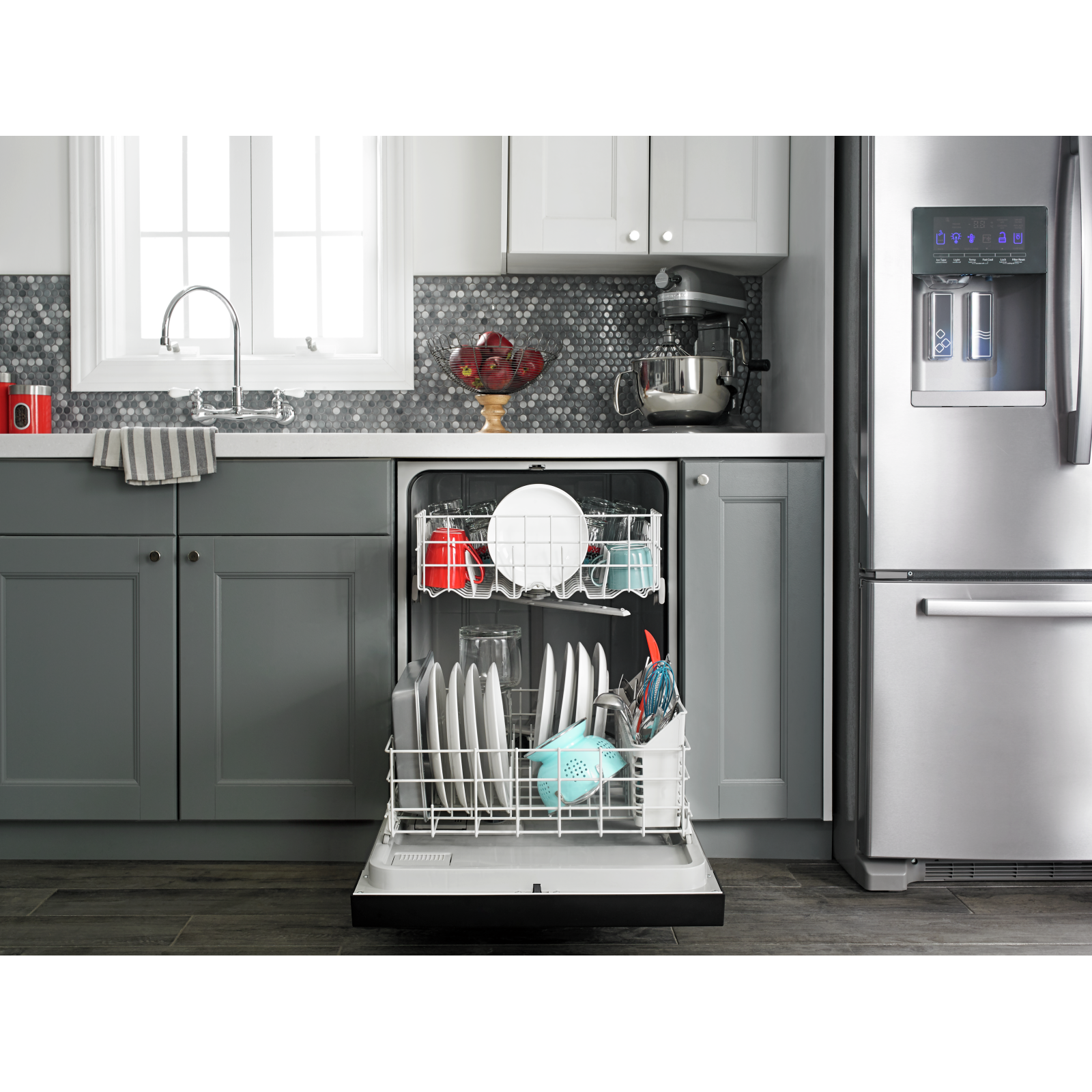 Amana - 63 dBA Built In Dishwasher in White - ADB1400AGW