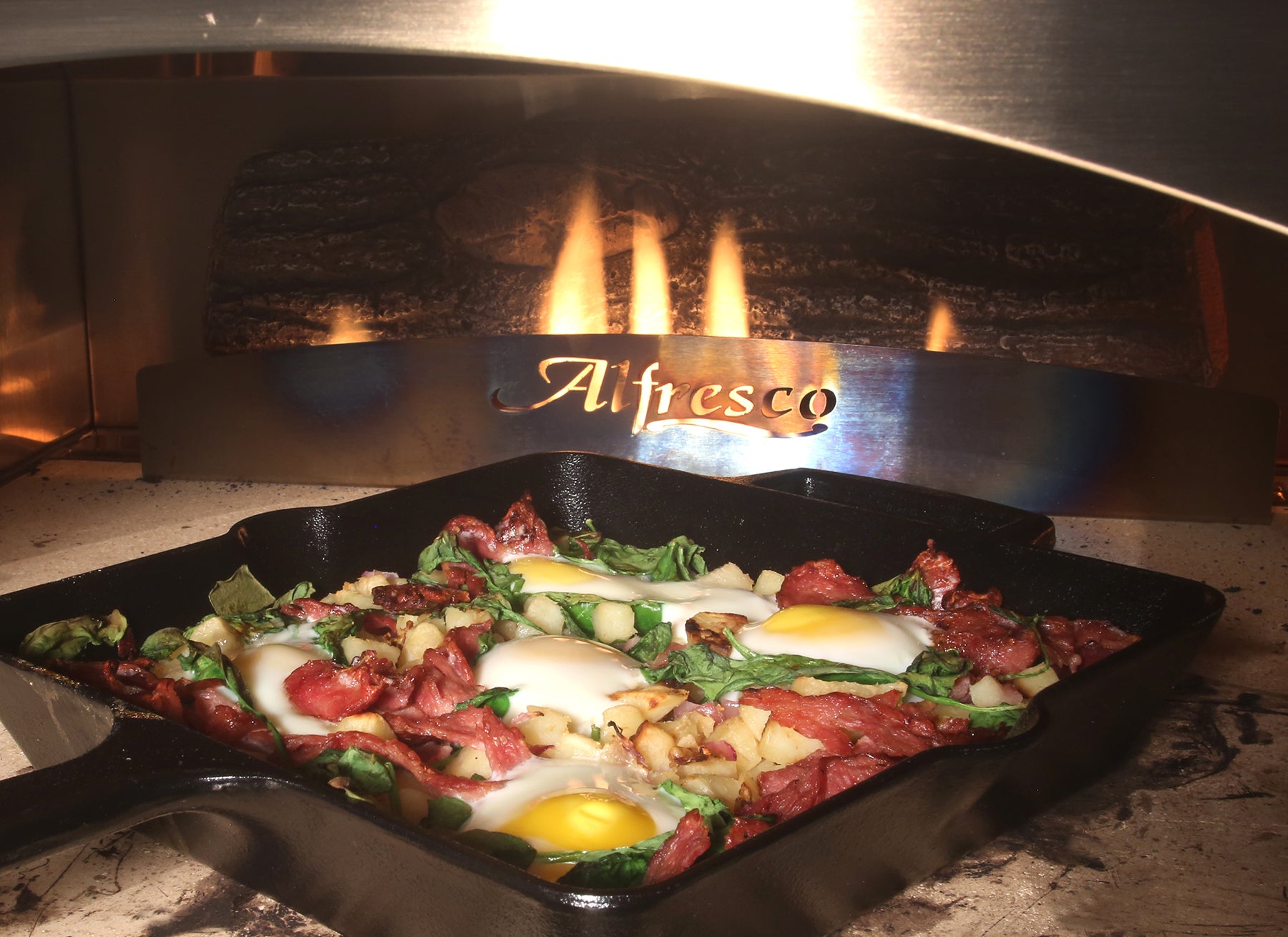 Alfresco - Built-in Liquid Propane Pizza Oven in Stainless - AXE-PZA-BI-LP
