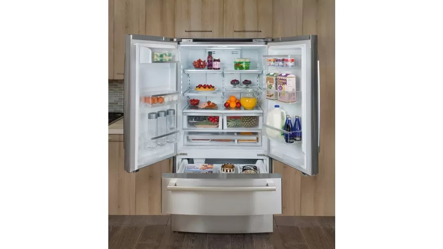 Bosch 35.75 Inch 20.7 cu. ft French Door Refrigerator in Stainless