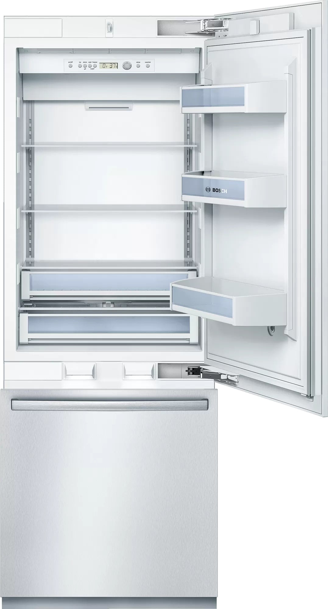 Bosch 30 Inch 16 cu. ft Built In Integrated Bottom Mount Refrigera