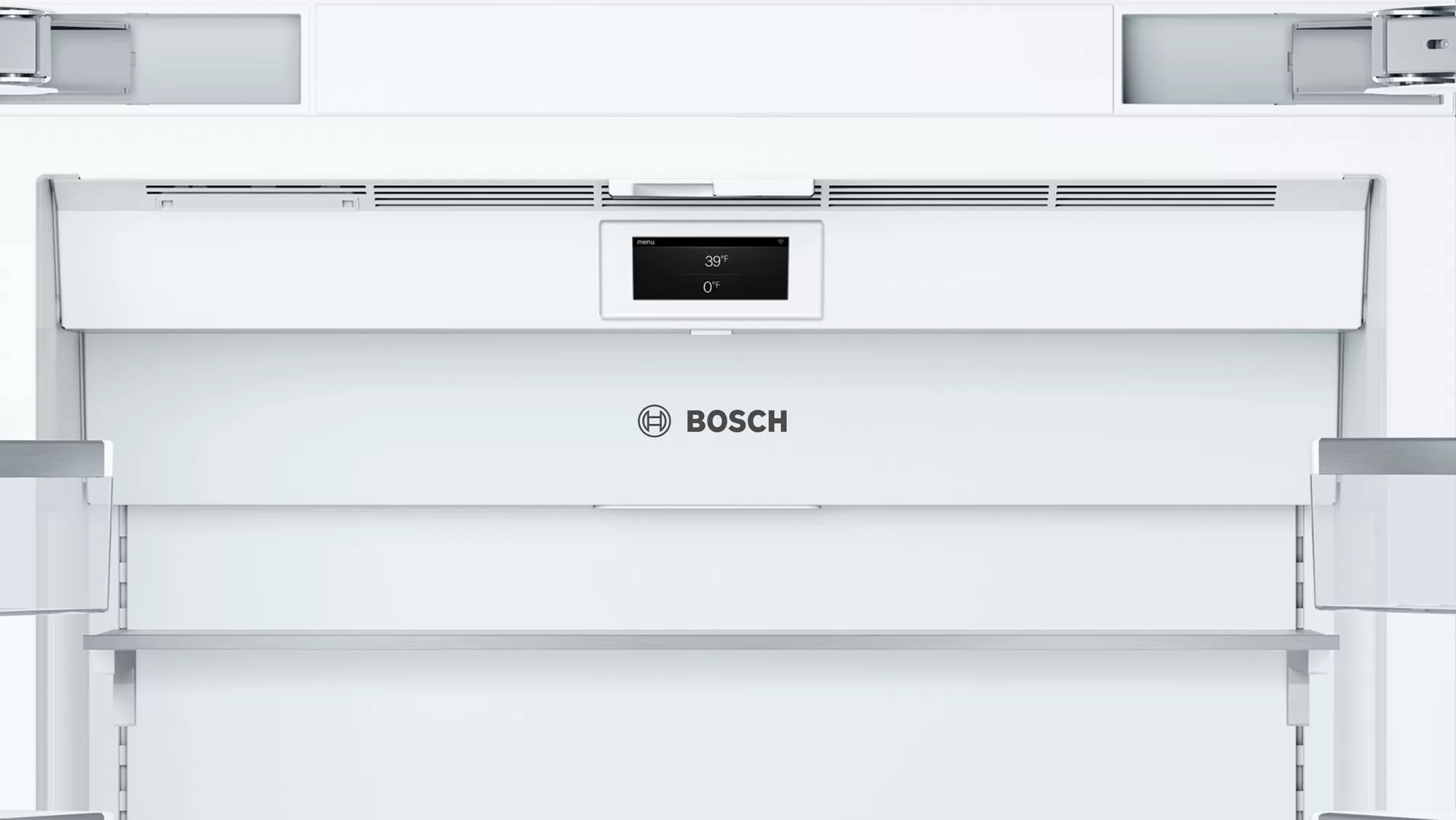 Bosch - 35.75 Inch 19.4 cu. ft Built In / Integrated French Door Refrigerator in Stainless - B36BT935NS