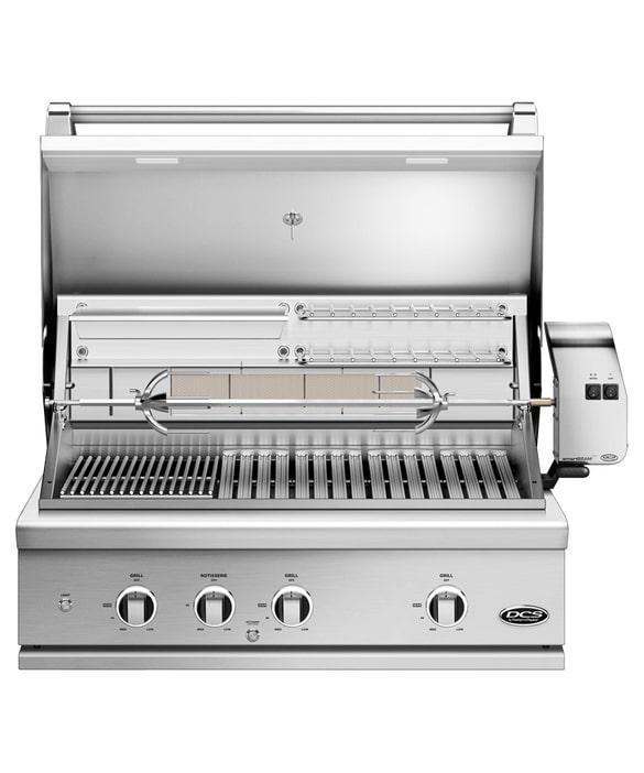 Natural gas grill with cheap rotisserie