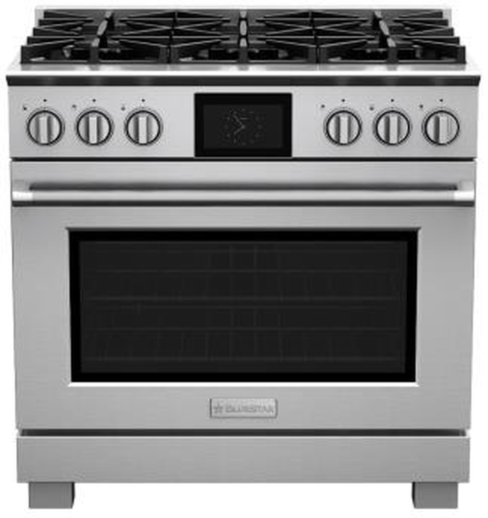 BlueStar - 35.875 Inch  Dual Fuel Range in Stainless - BSDF366BW