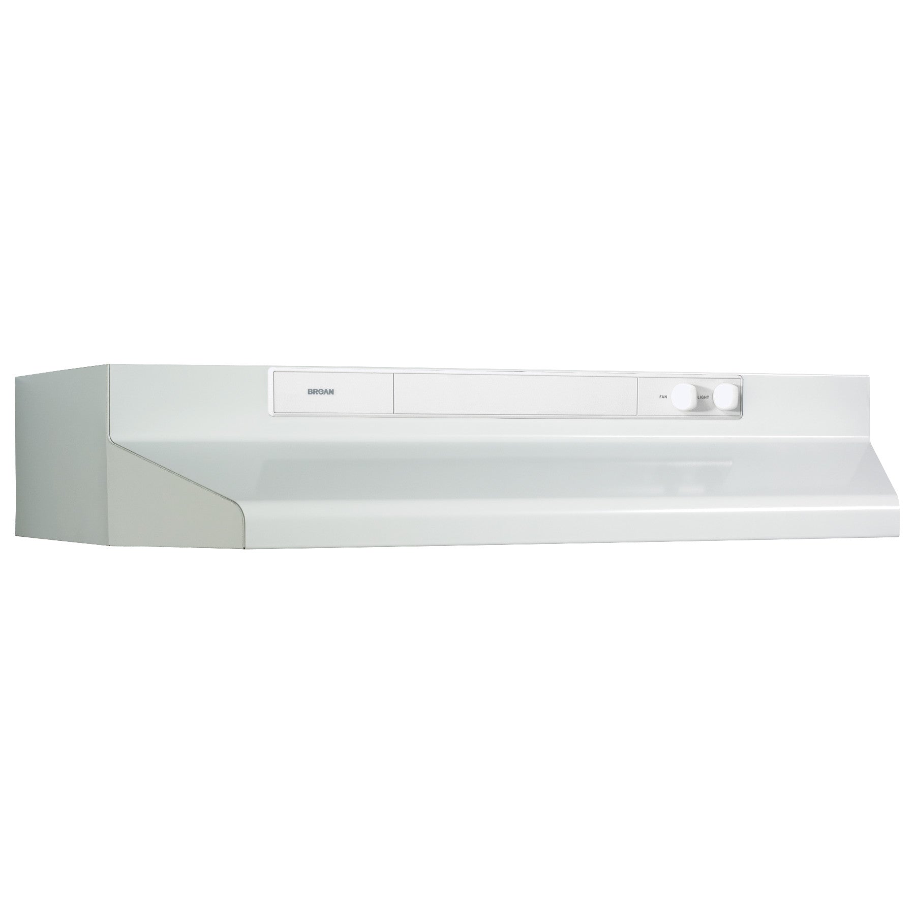 Broan 24 Inch 260 CFM Under Cabinet Range Vent In White BU324WW   BU330WW 1 