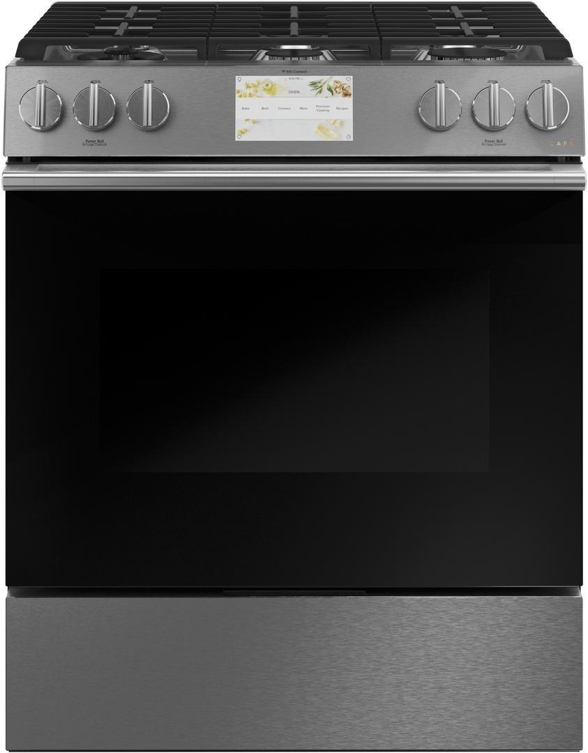 Café - 5.7 cu. ft  Dual Fuel Range in Platinum - CC2S950M2NS5