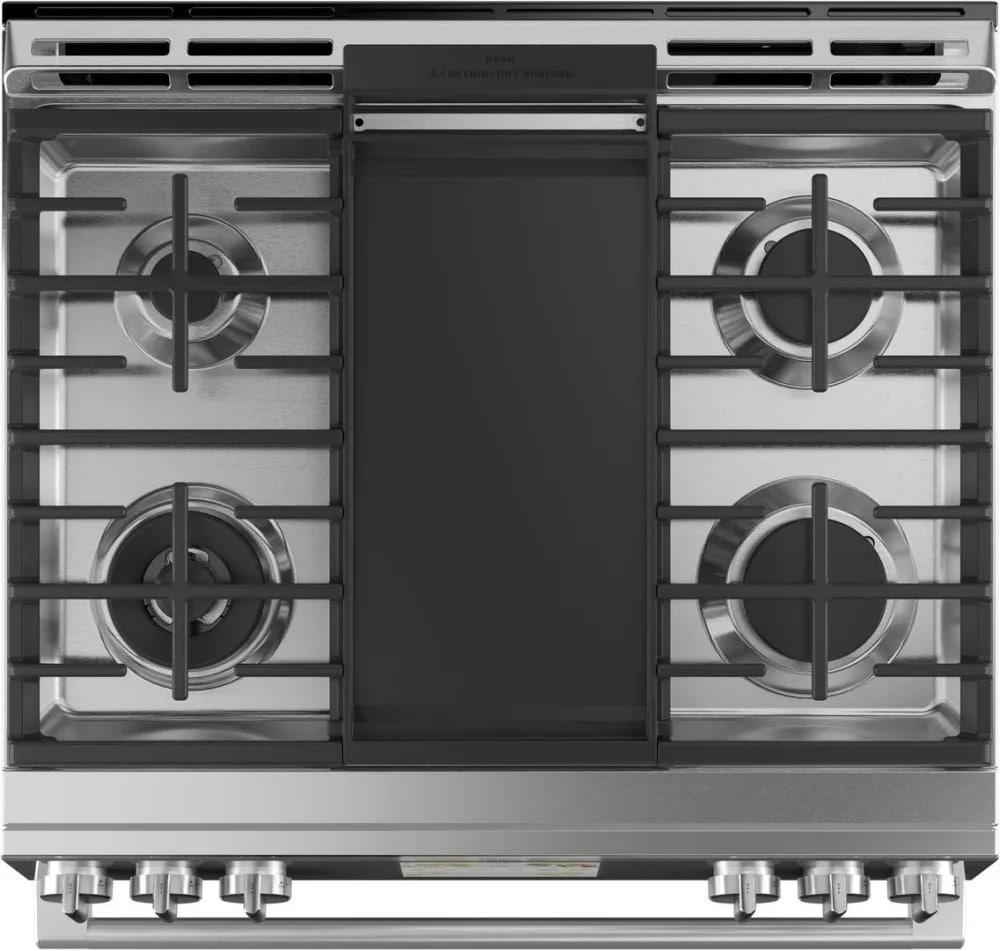 Café - 5.7 cu. ft  Dual Fuel Range in Platinum - CC2S950M2NS5