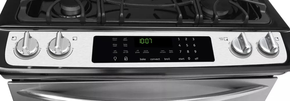 frigidaire professional 30 slide in dual fuel range