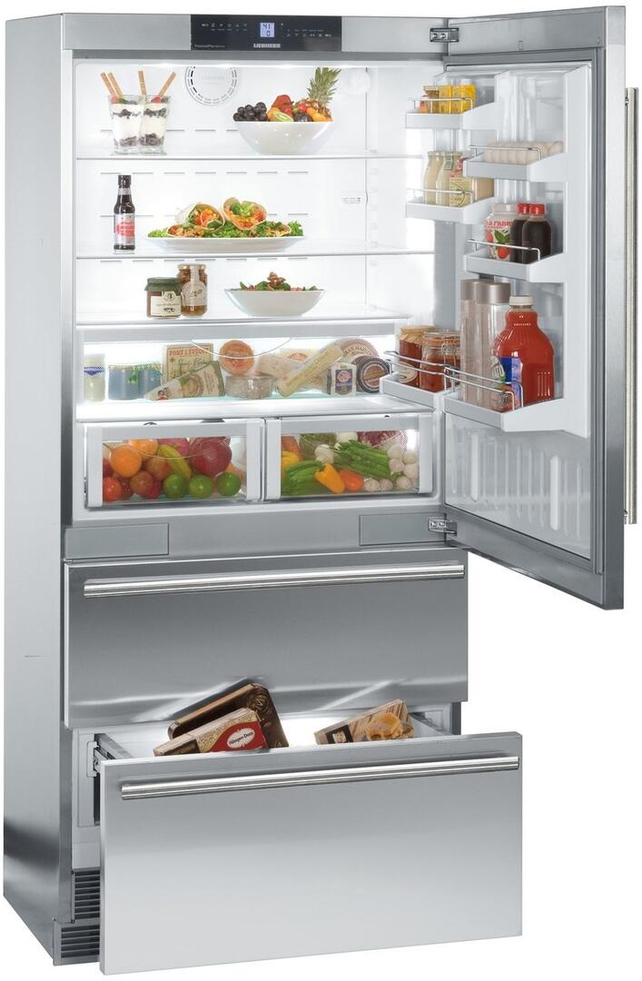 Liebherr - 35.8125 Inch 19.4 cu. ft Bottom Mount Refrigerator in Stainless - CS2060