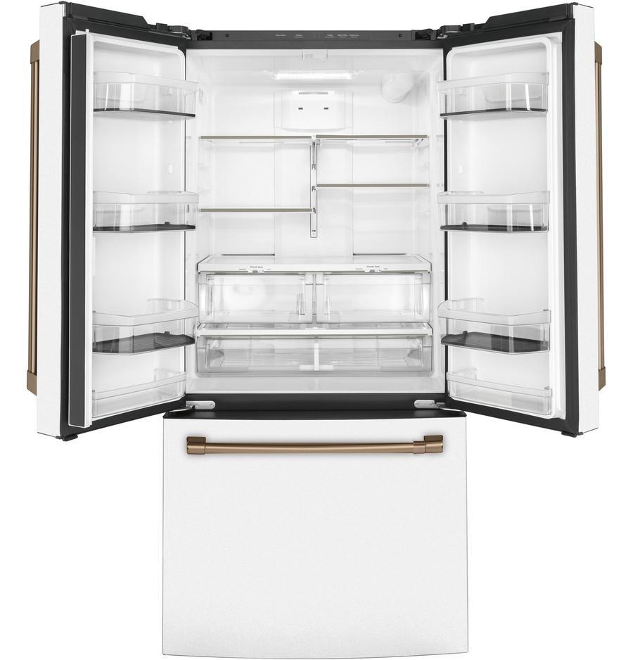 Café - 32.75 Inch 18.6 cu. ft French Door Refrigerator in White - CWE19SP4NW2