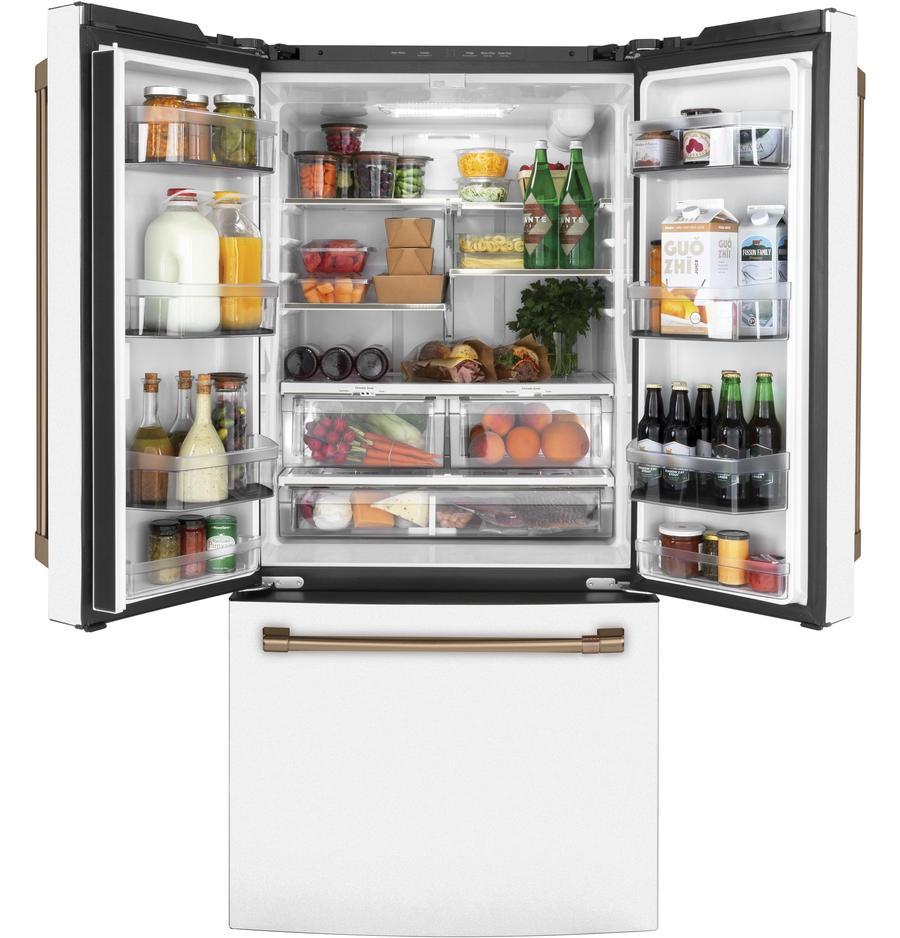 Café - 32.75 Inch 18.6 cu. ft French Door Refrigerator in White - CWE19SP4NW2