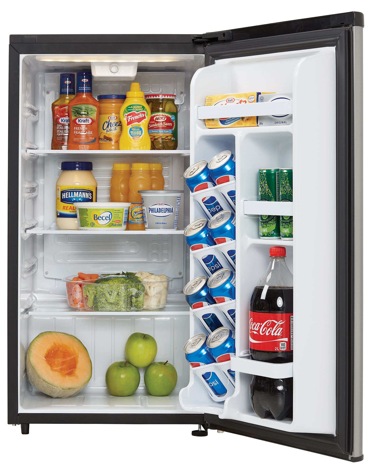 Danby - 17.7 Inch 3.3 cu. ft Mini Fridge Refrigerator in Black Stainless - DAR033A6BSLDB-6