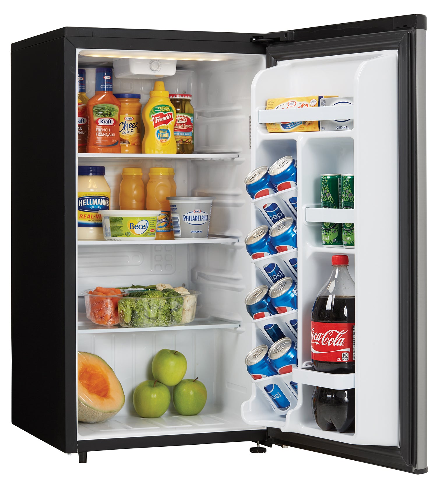 Danby - 17.7 Inch 3.3 cu. ft Mini Fridge Refrigerator in Black Stainless - DAR033A6BSLDB-6