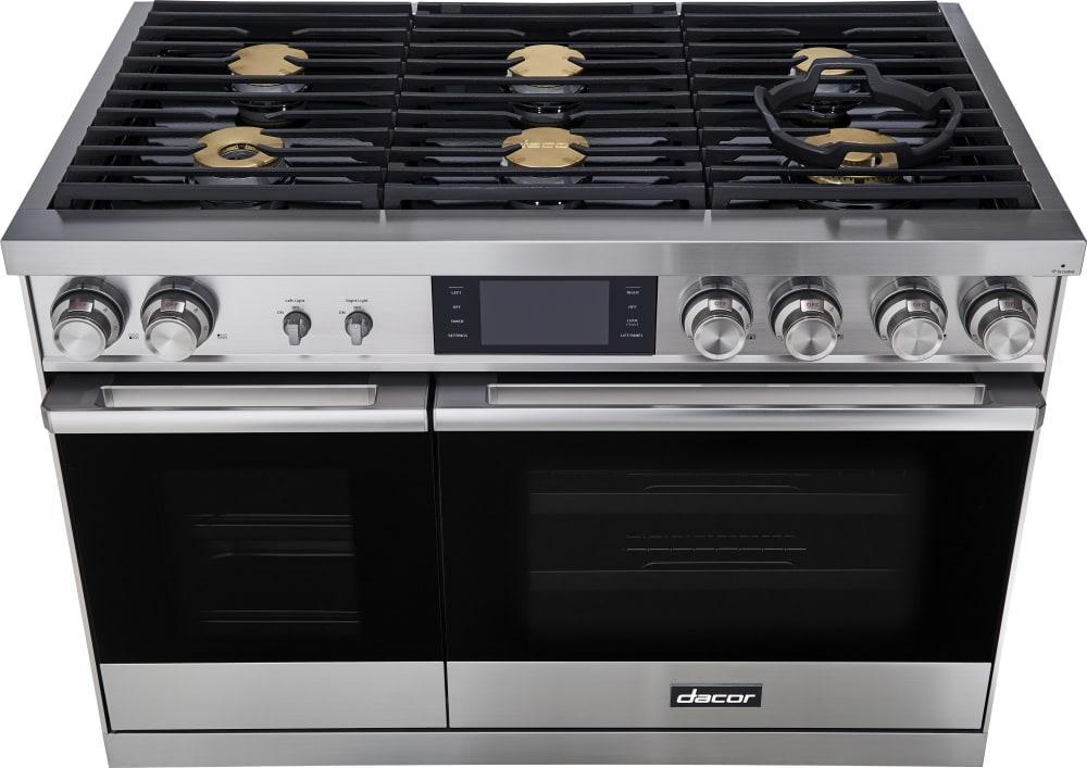 Dacor - 6.6 cu. ft  Dual Fuel Range in Stainless - DOP48M86DPS