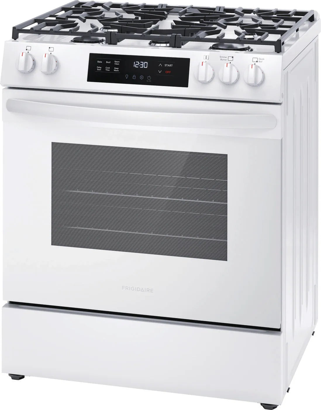 Frigidaire - 5.1 cu. ft  Gas Range in White - FCFG3062AW