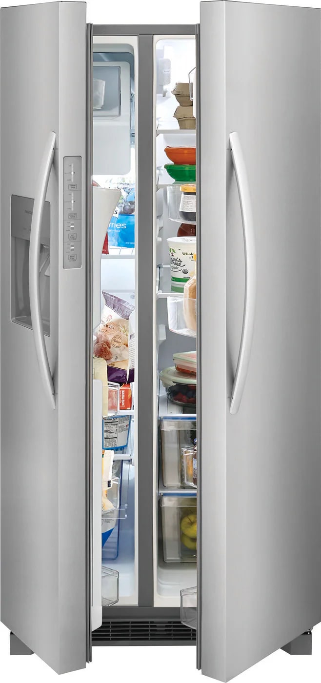 Frigidaire - 36.18 Inch 25.6 cu. ft Side by Side Refrigerator in Stainless - FRSS2623AS