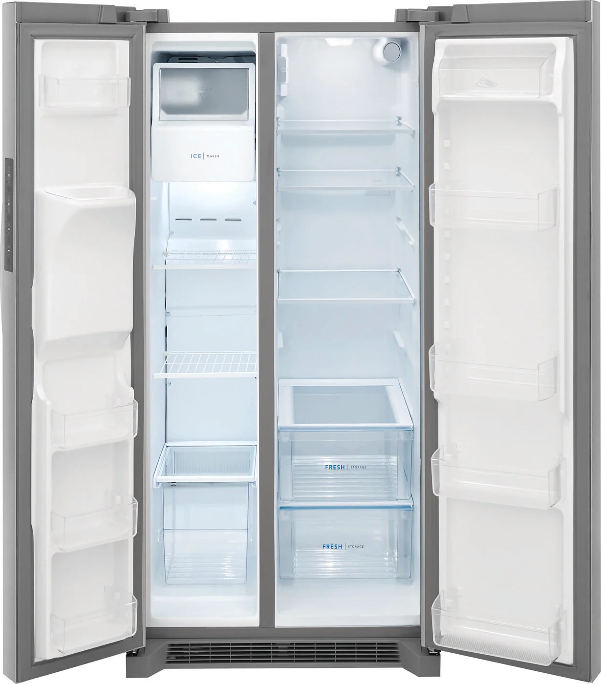 Frigidaire - 33.125 Inch 22.3 cu. ft Side by Side Refrigerator in Stainless - FRSS2323AS