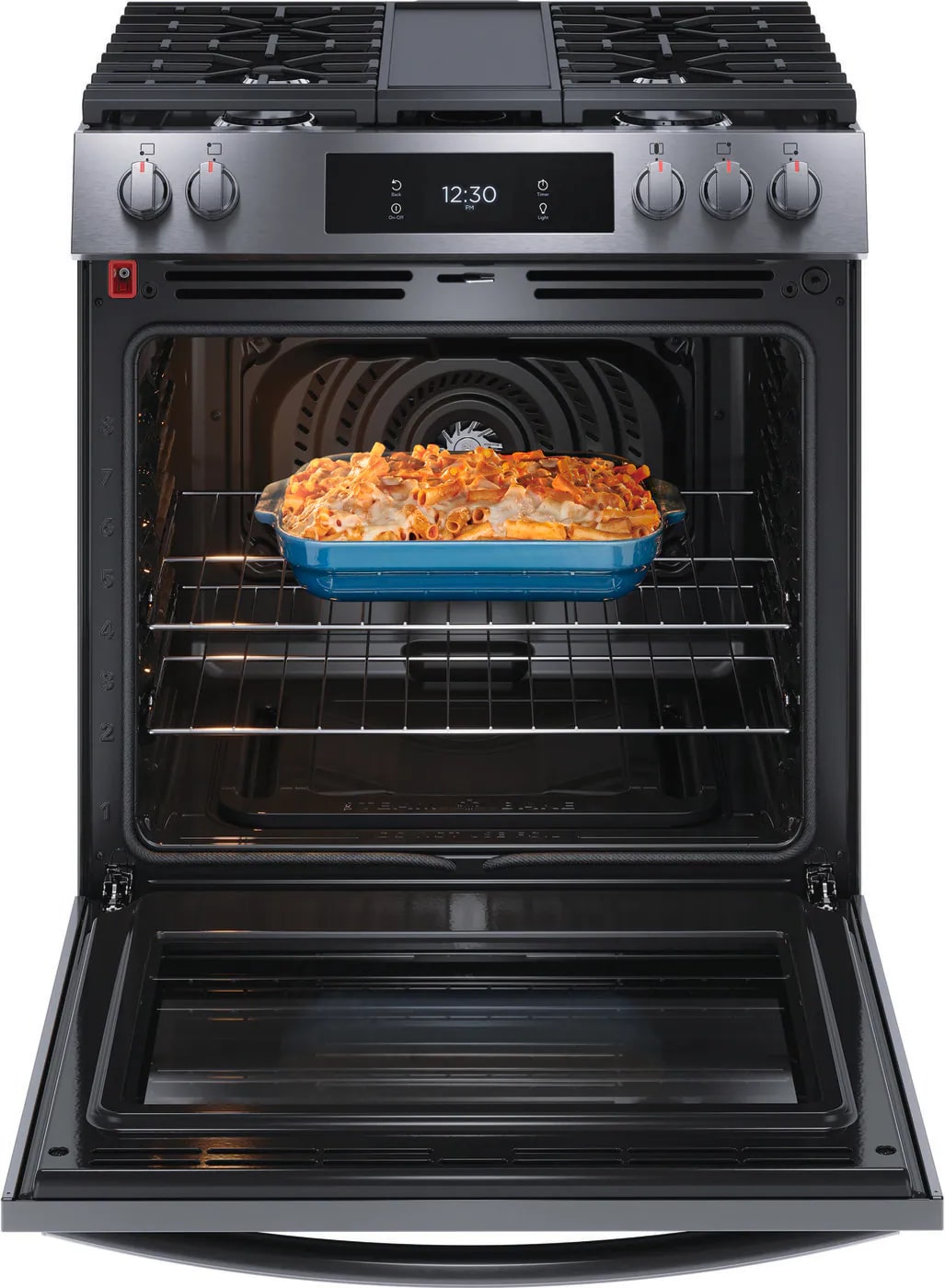 Frigidaire Gallery - 6 cu. ft  Gas Range in Black Stainless - GCFG3060BD