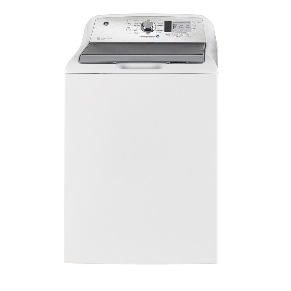 GE - 5.3 cu. Ft  Top Load Washer in White - GTW680BMRWS