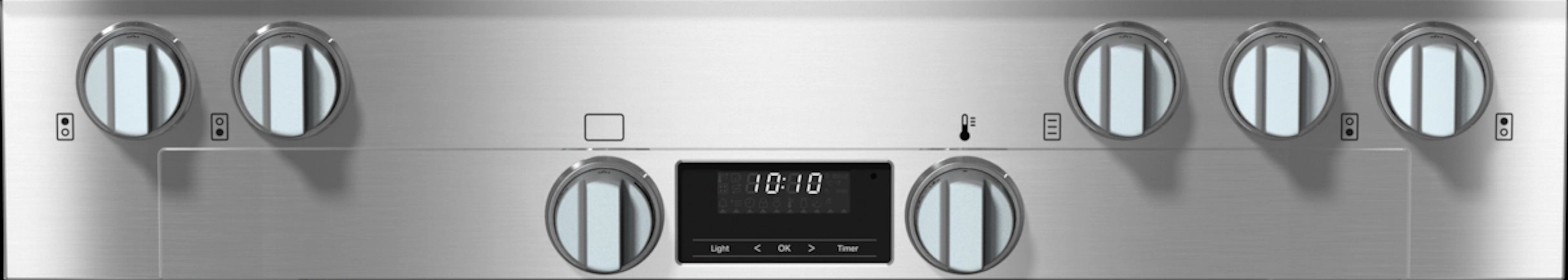 Miele - 5.8 cu. ft  Gas Range in Stainless - HR 1135-3 G AG GR