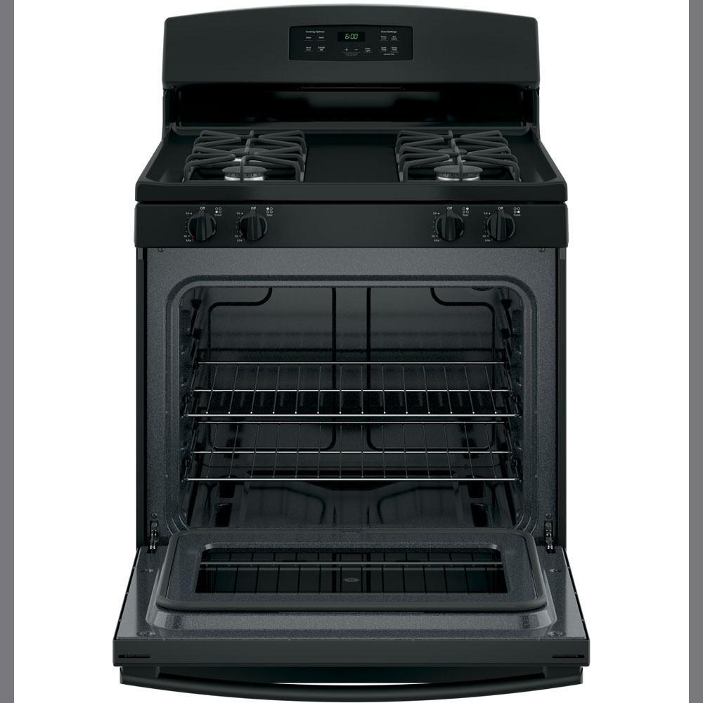 GE - 5 cu. ft  Gas Range in Black - JCGBS60DEKBB