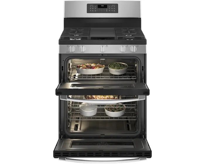 GE - 6.8 cu. ft  Gas Range in Stainless - JCGBS86SPSS