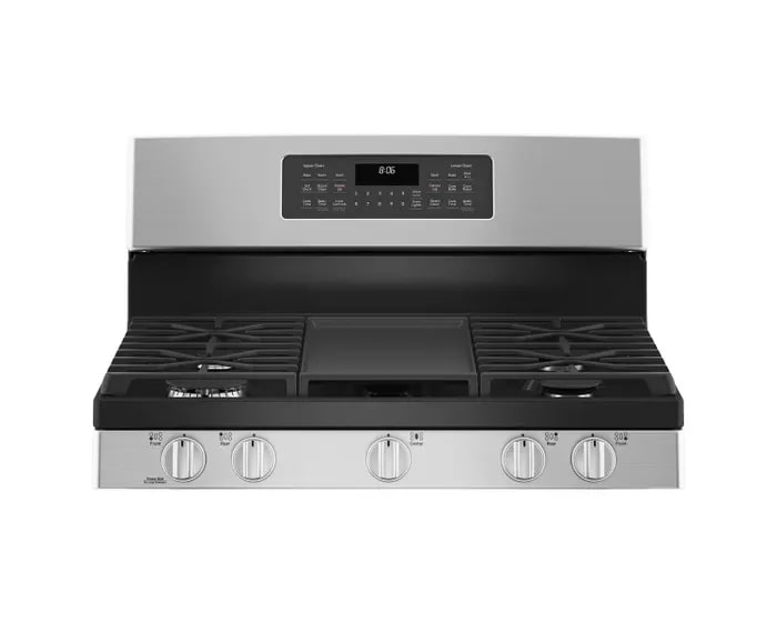 GE - 6.8 cu. ft  Gas Range in Stainless - JCGBS86SPSS