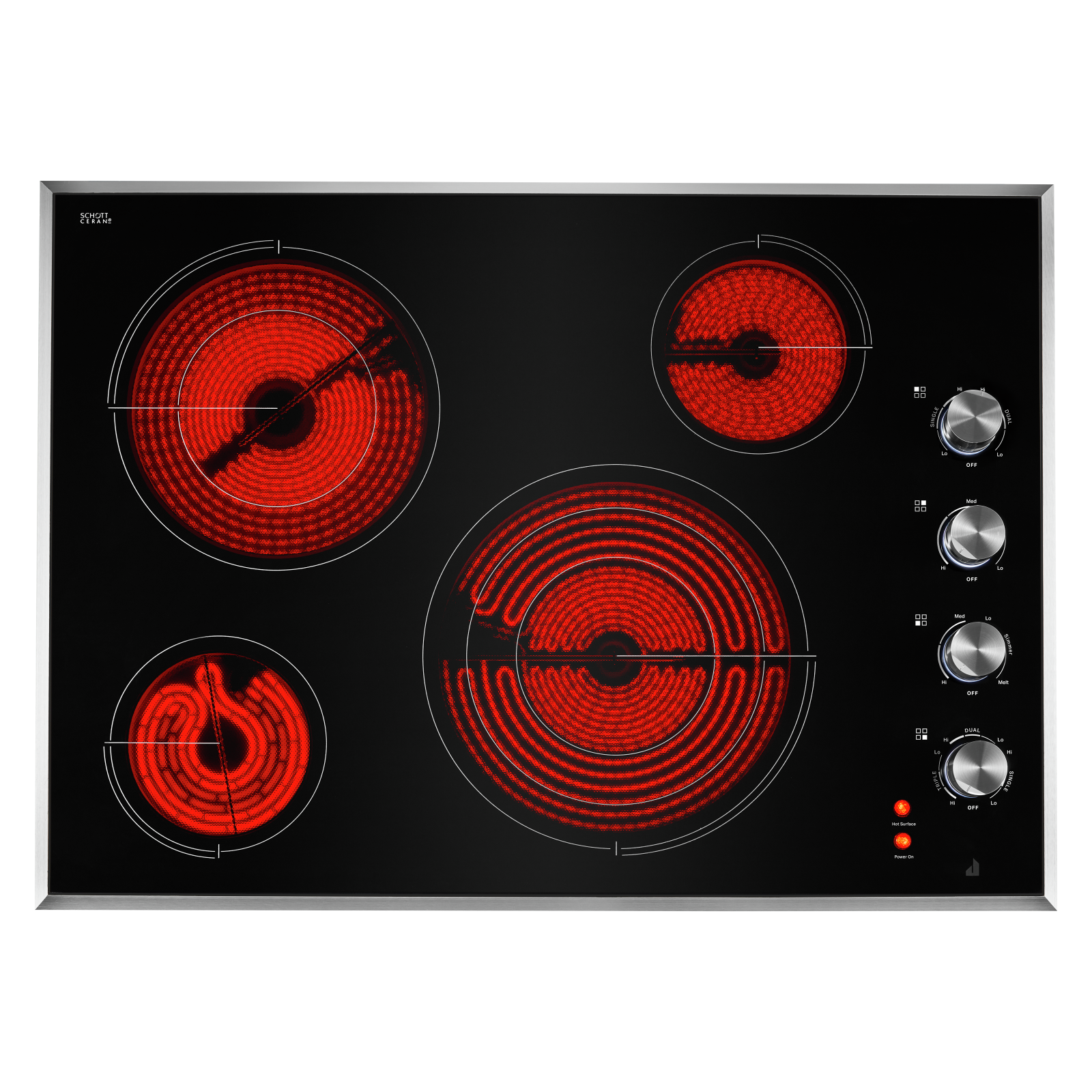 JennAir - 30.8125 inch wide Electric Cooktop in Stainless - JEC3430HS