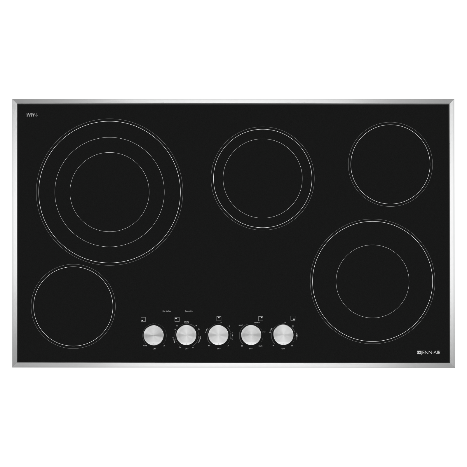 JennAir - 36.875 Inch Electric Cooktop in Stainless - JEC3536BS