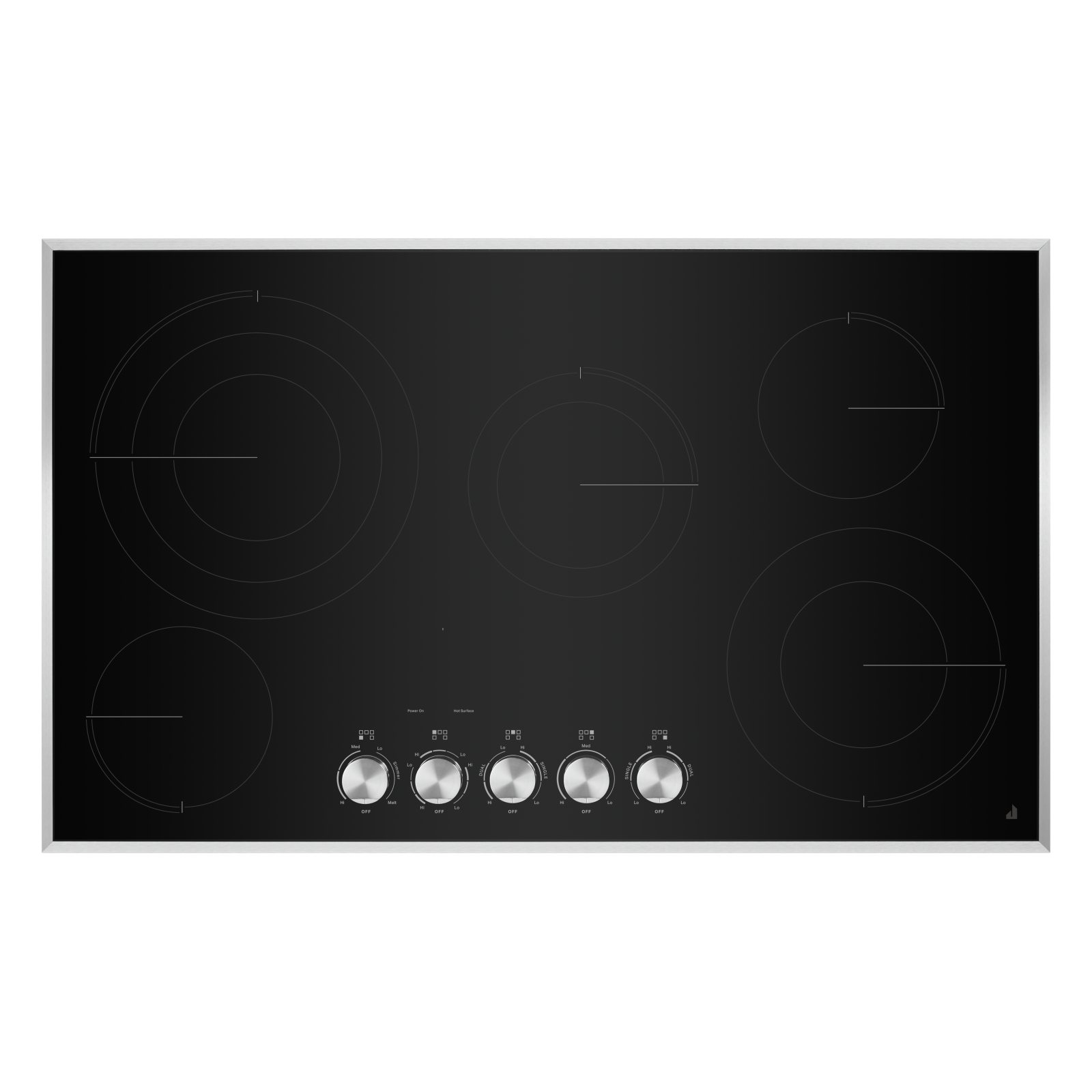 JennAir - 36.3125 inch wide Electric Cooktop in Stainless - JEC3536HS