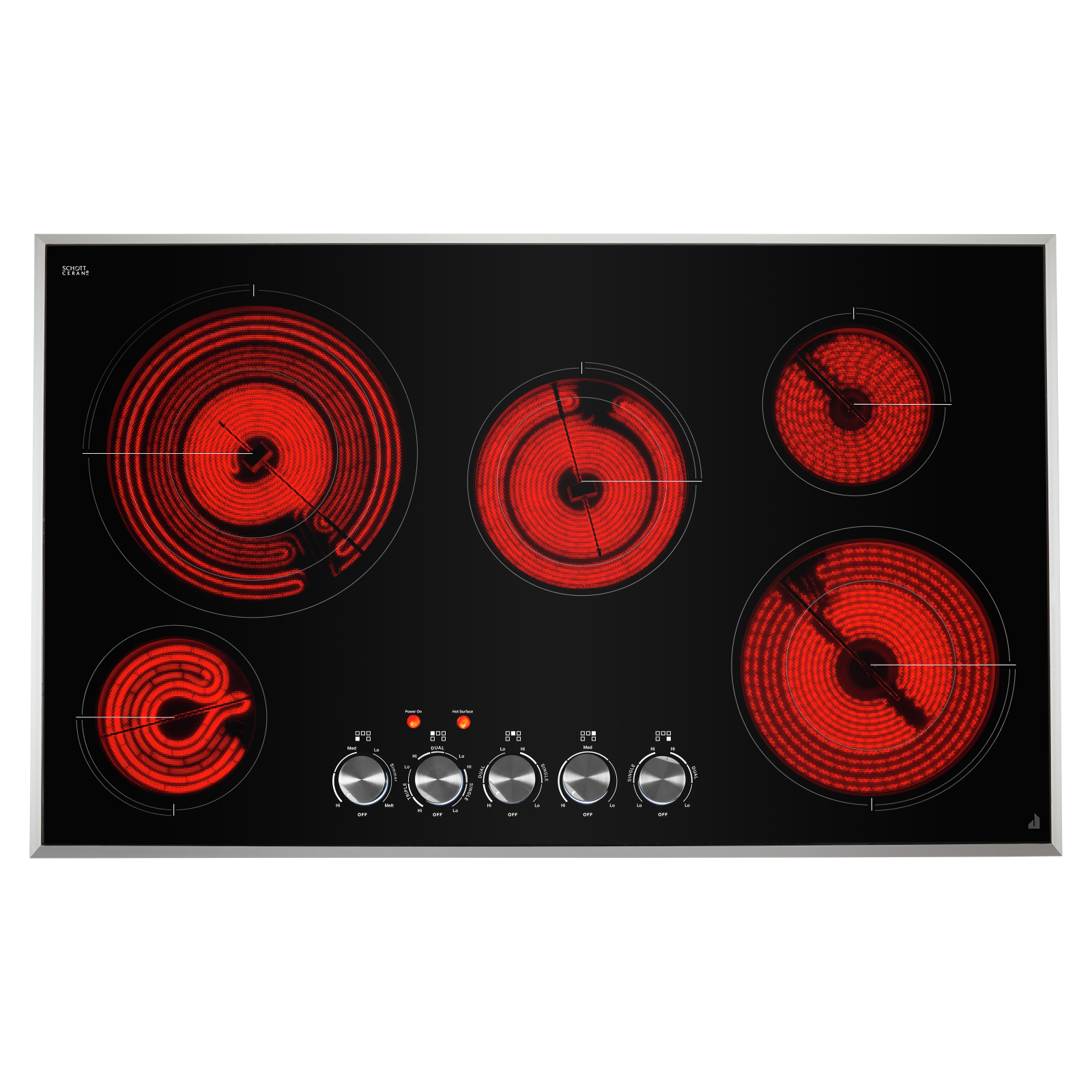 JennAir - 36.3125 inch wide Electric Cooktop in Stainless - JEC3536HS