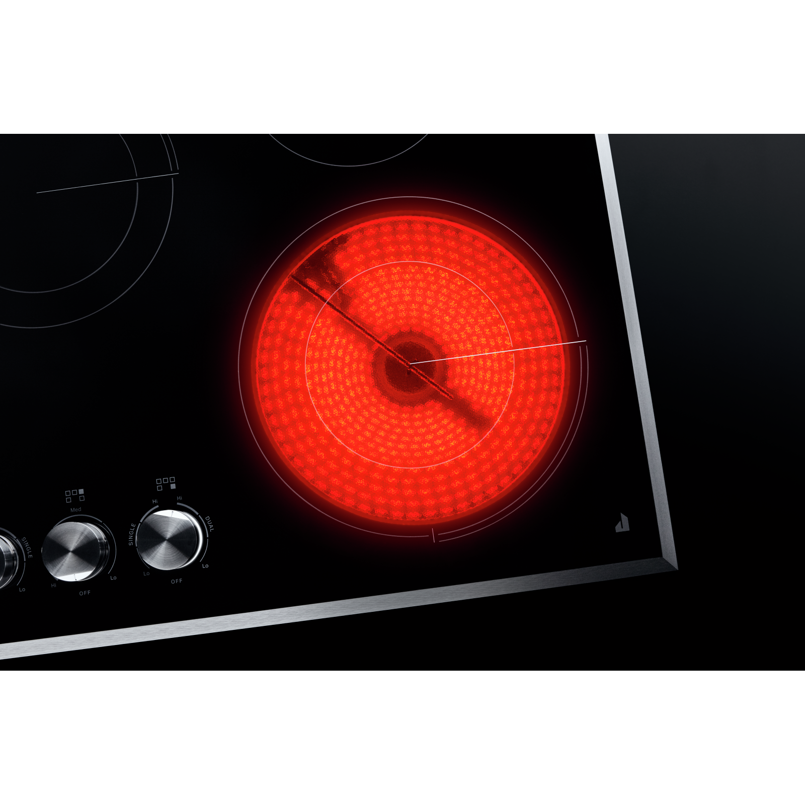 JennAir - 36.3125 inch wide Electric Cooktop in Stainless - JEC3536HS