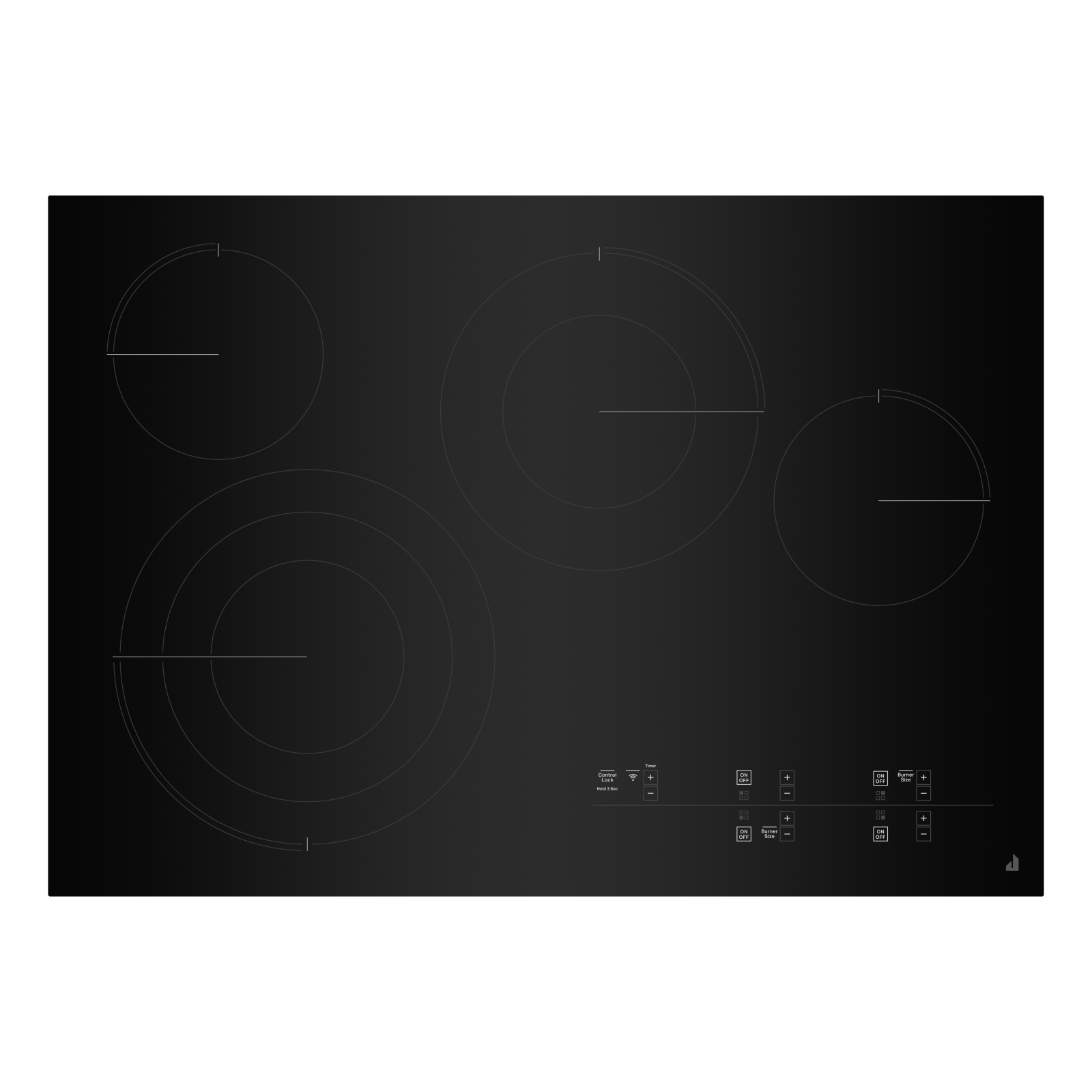 JennAir - 30.8125 inch wide Electric Cooktop in Stainless - JEC4430KB