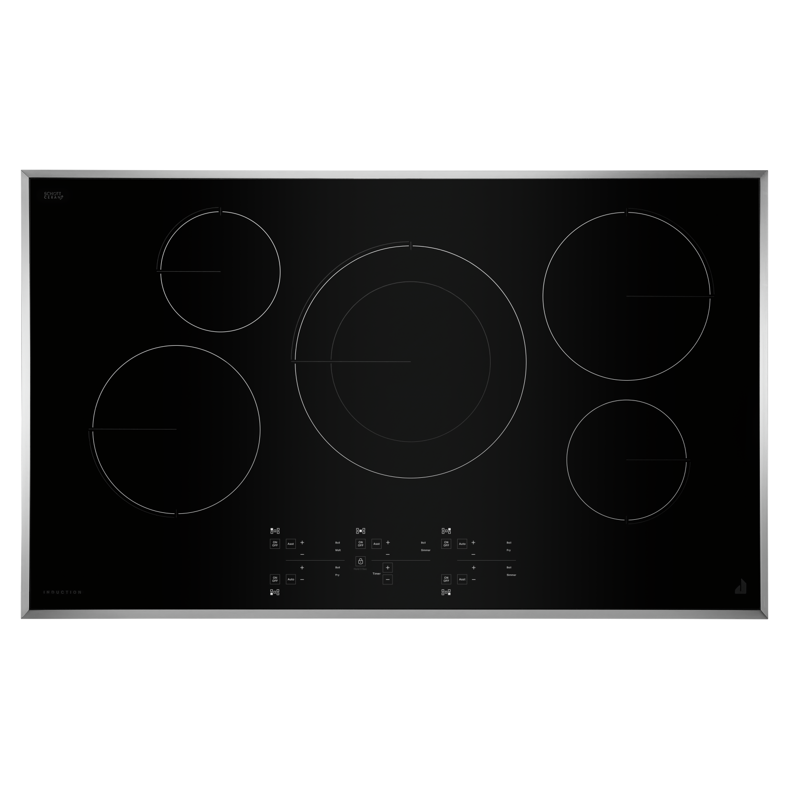 JennAir - 37.7 inch wide Induction Cooktop in Stainless - JIC4536KS