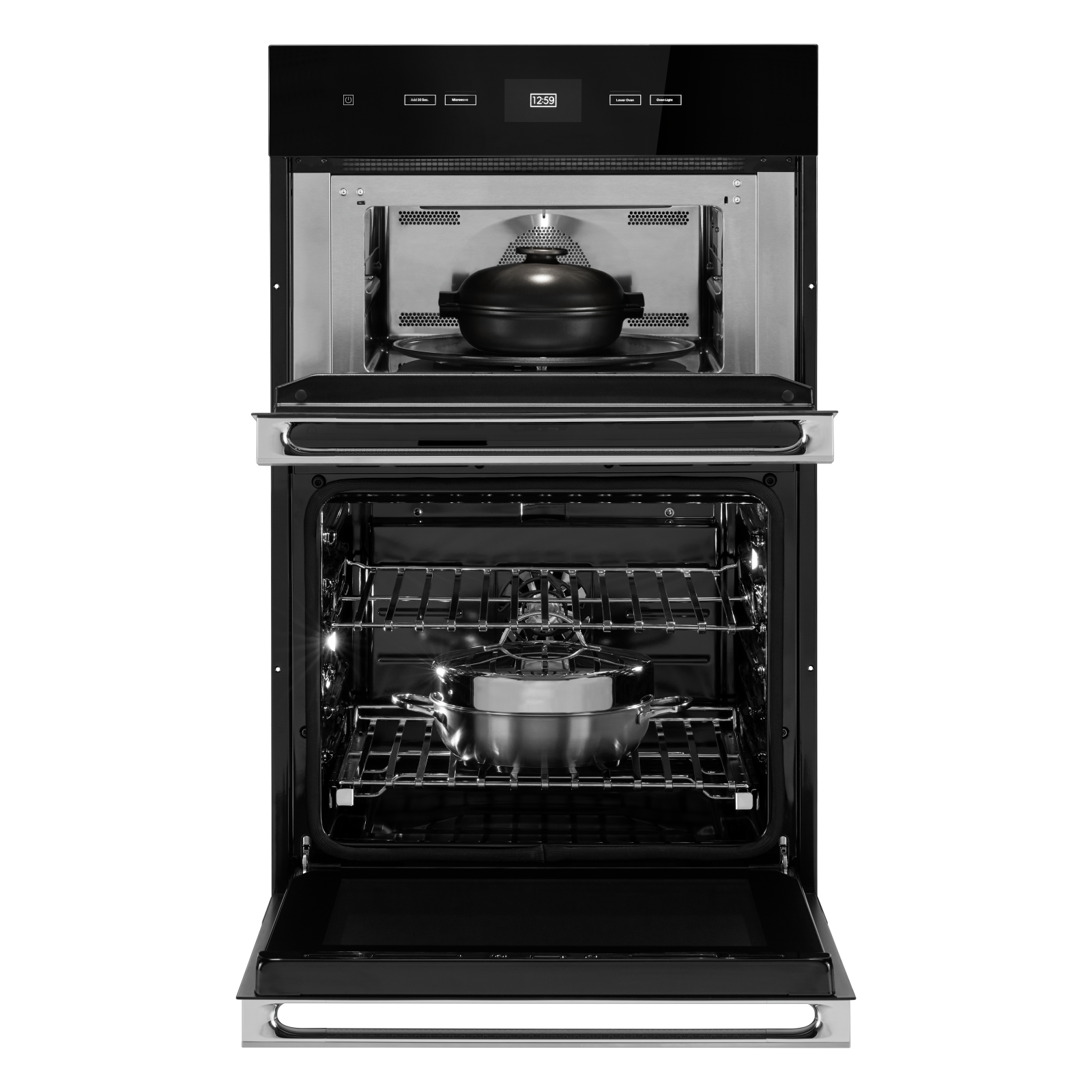 JennAir - 5.7 cu. ft Combination Wall Oven in Black - JMW2427LM