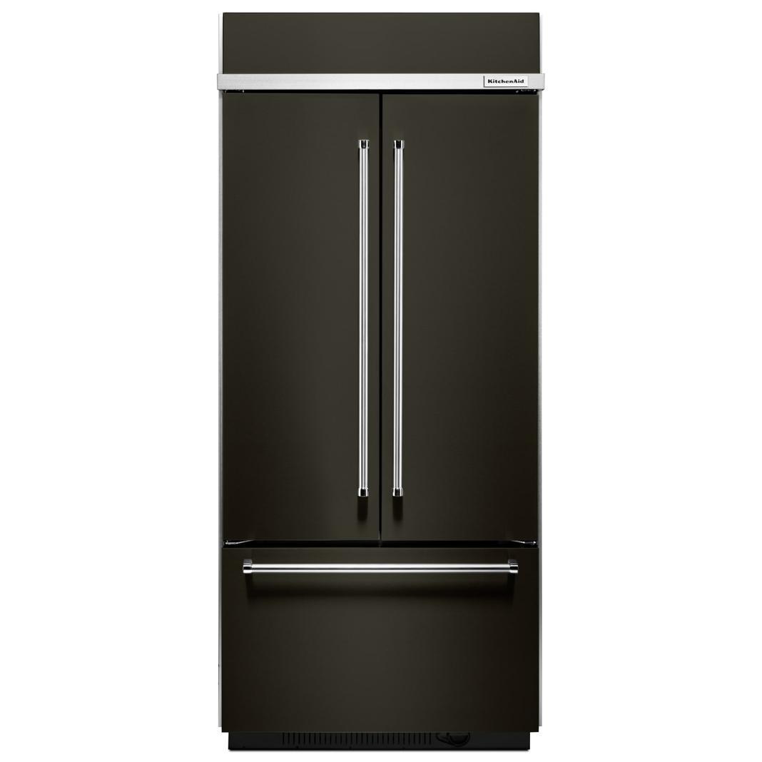 KitchenAid - 36.25 Inch 20.81 cu. ft French Door Refrigerator in Black Stainless - KBFN506EBS