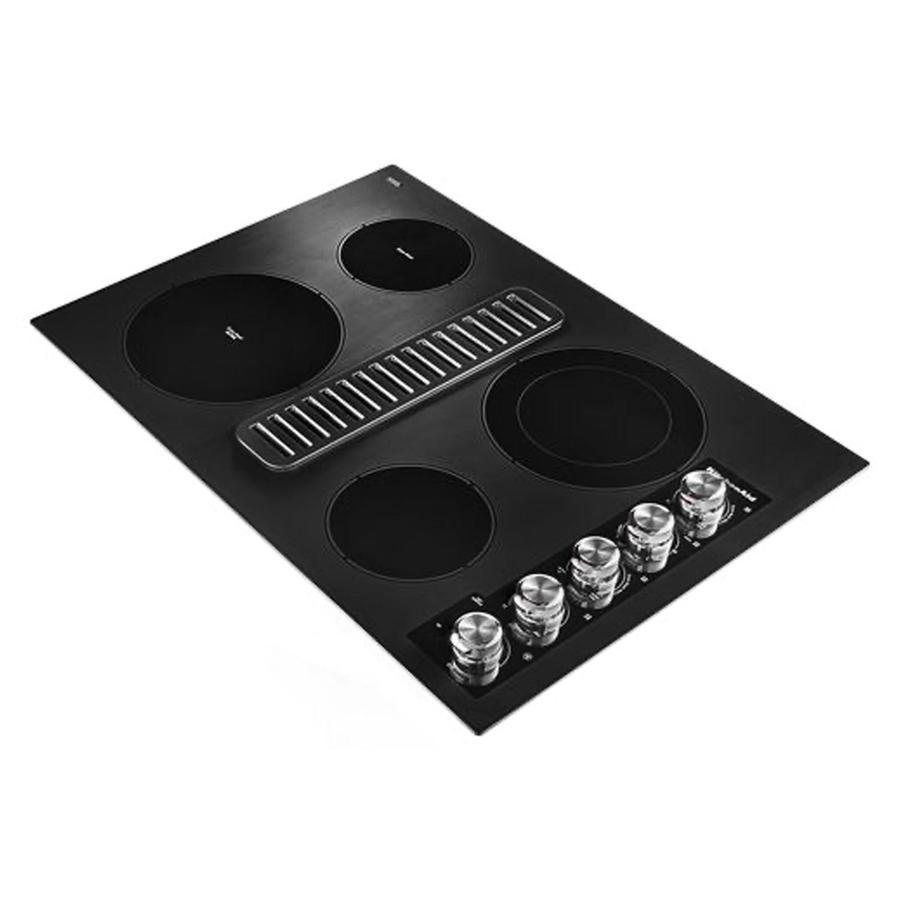 KitchenAid - 30.9 inch wide Downdraft Cooktop in Black - KCED600GBL