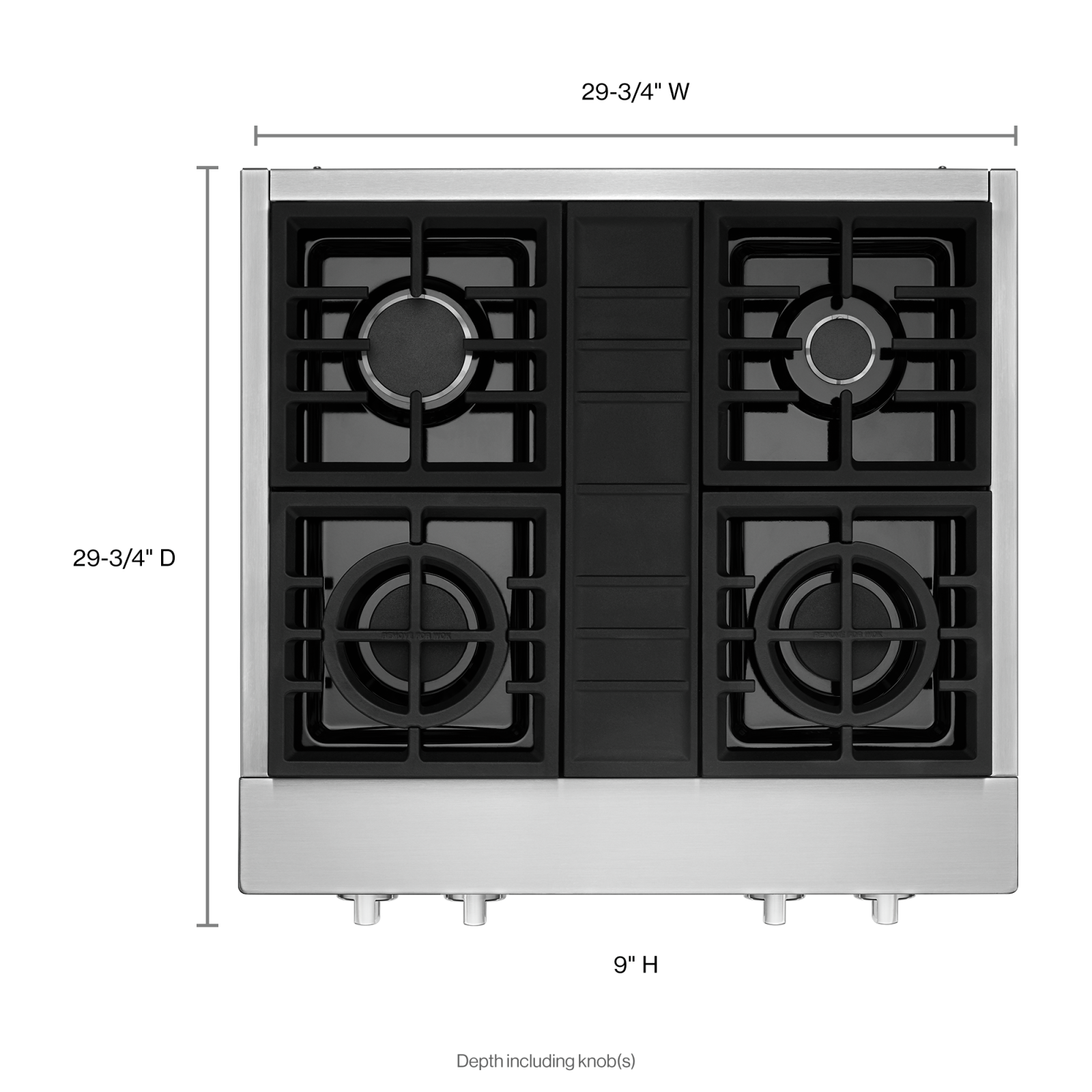 KitchenAid - 29.75 Inch Gas Cooktop in Stainless (Open Box) - KCGC500JSS