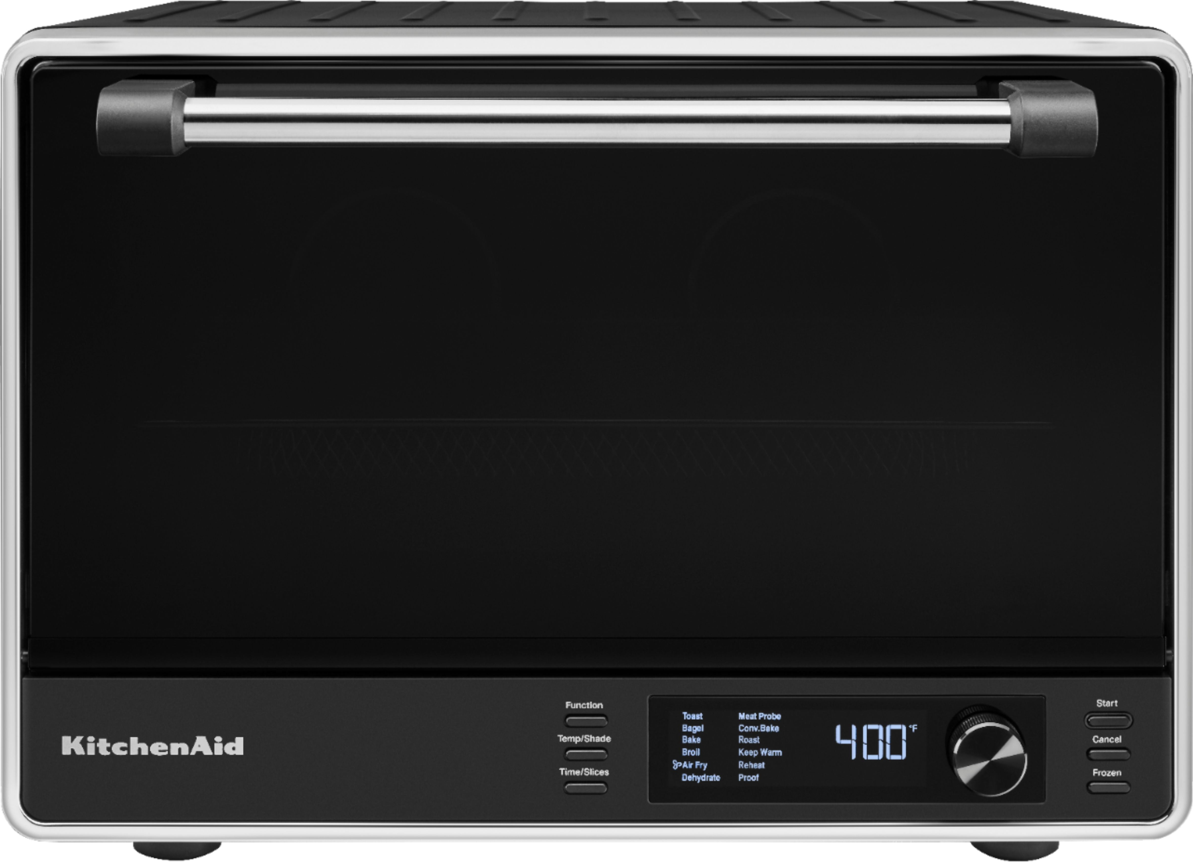 KitchenAid - Dual Convection Countertop Oven with Air Fry and Temperature Probe in Black - KCO224BM