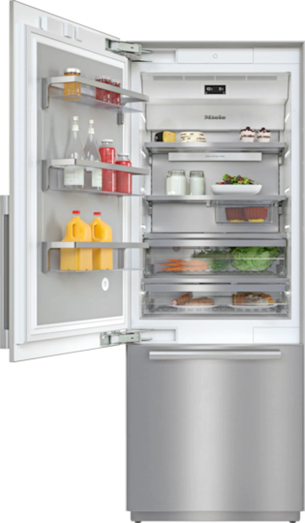 Miele - 29.9 Inch 15.96 cu. ft Built In / Integrated Refrigerator in Stainless - KF2812SF